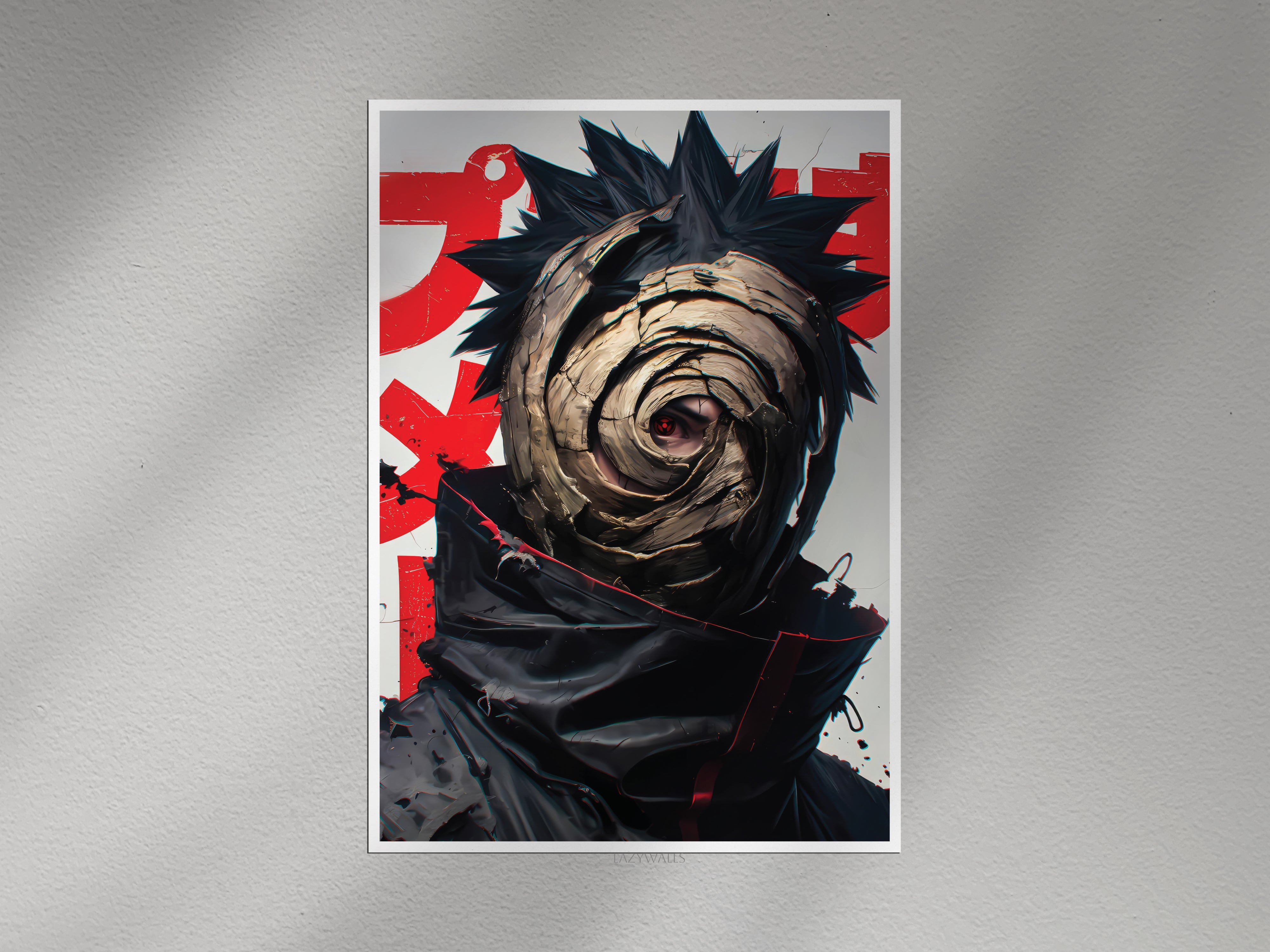Obito Uchiha Poster | Tobi Mask Naruto Shippuden Anime Wall Art