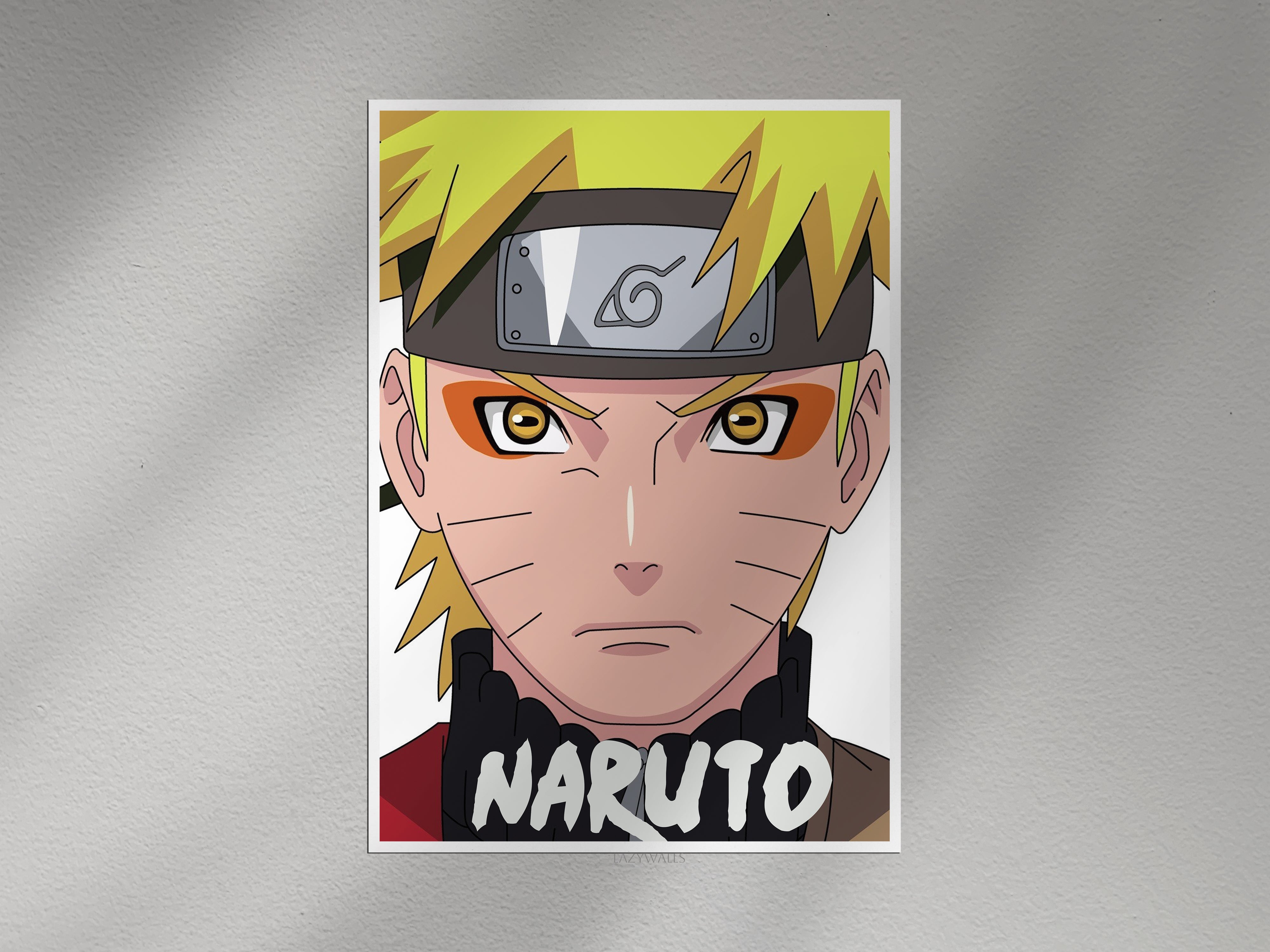 Naruto Sage Mode Poster | Naruto Shippuden Anime Wall Art