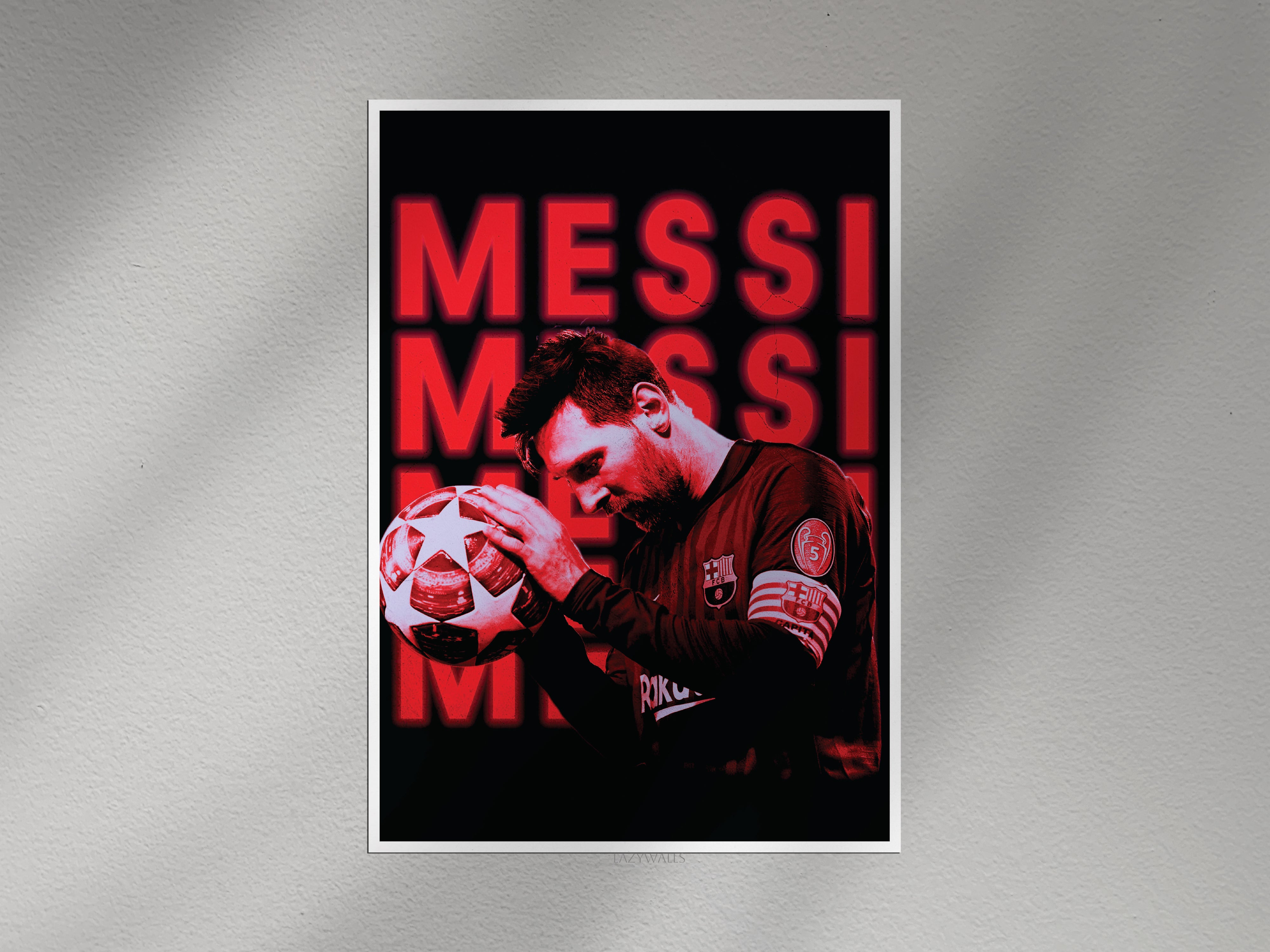 Lionel Messi Wall Poster | Football Legend Art