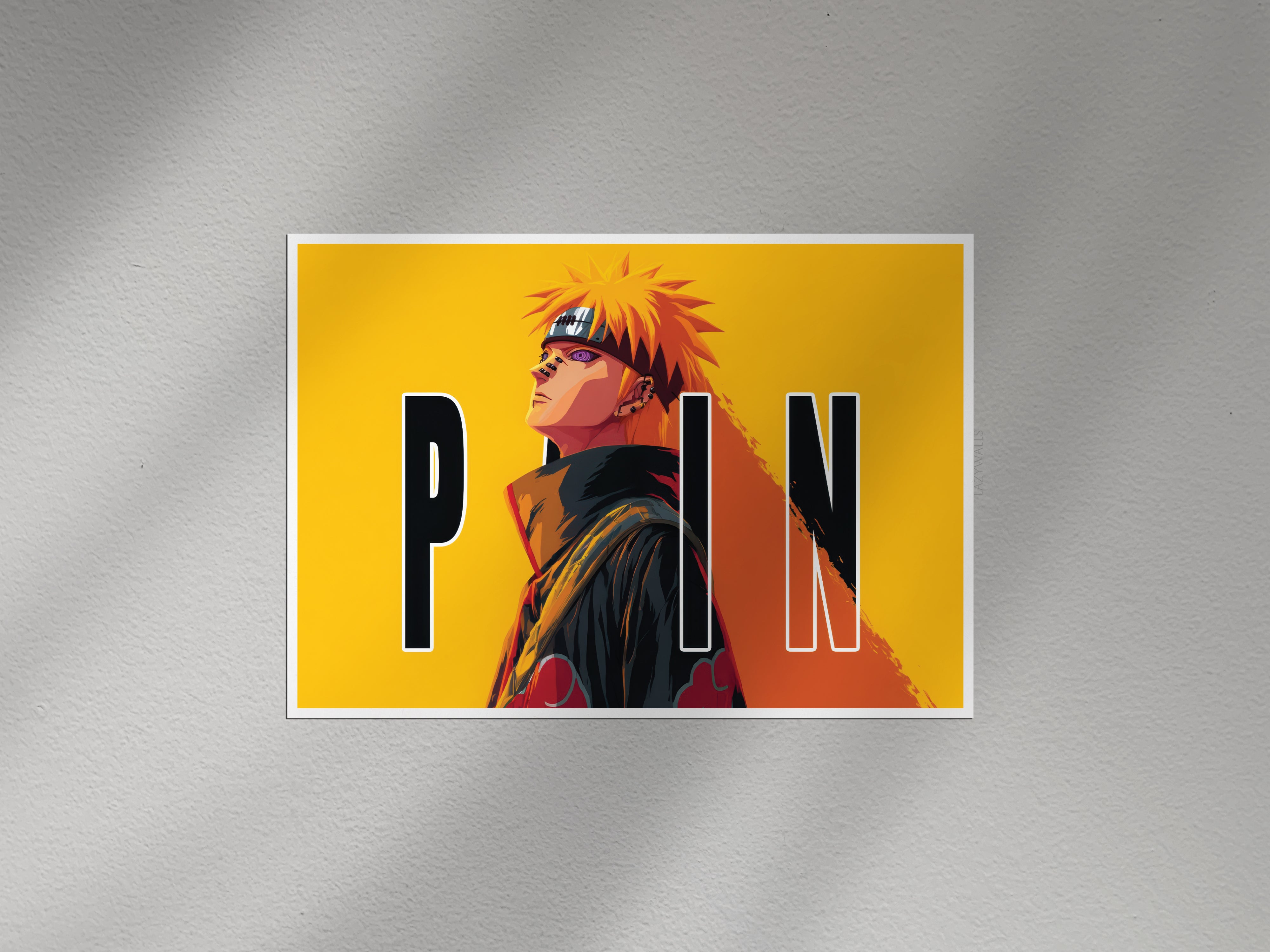 Pain Naruto Wall Poster | Akatsuki Anime Wall Art for Gaming Room
