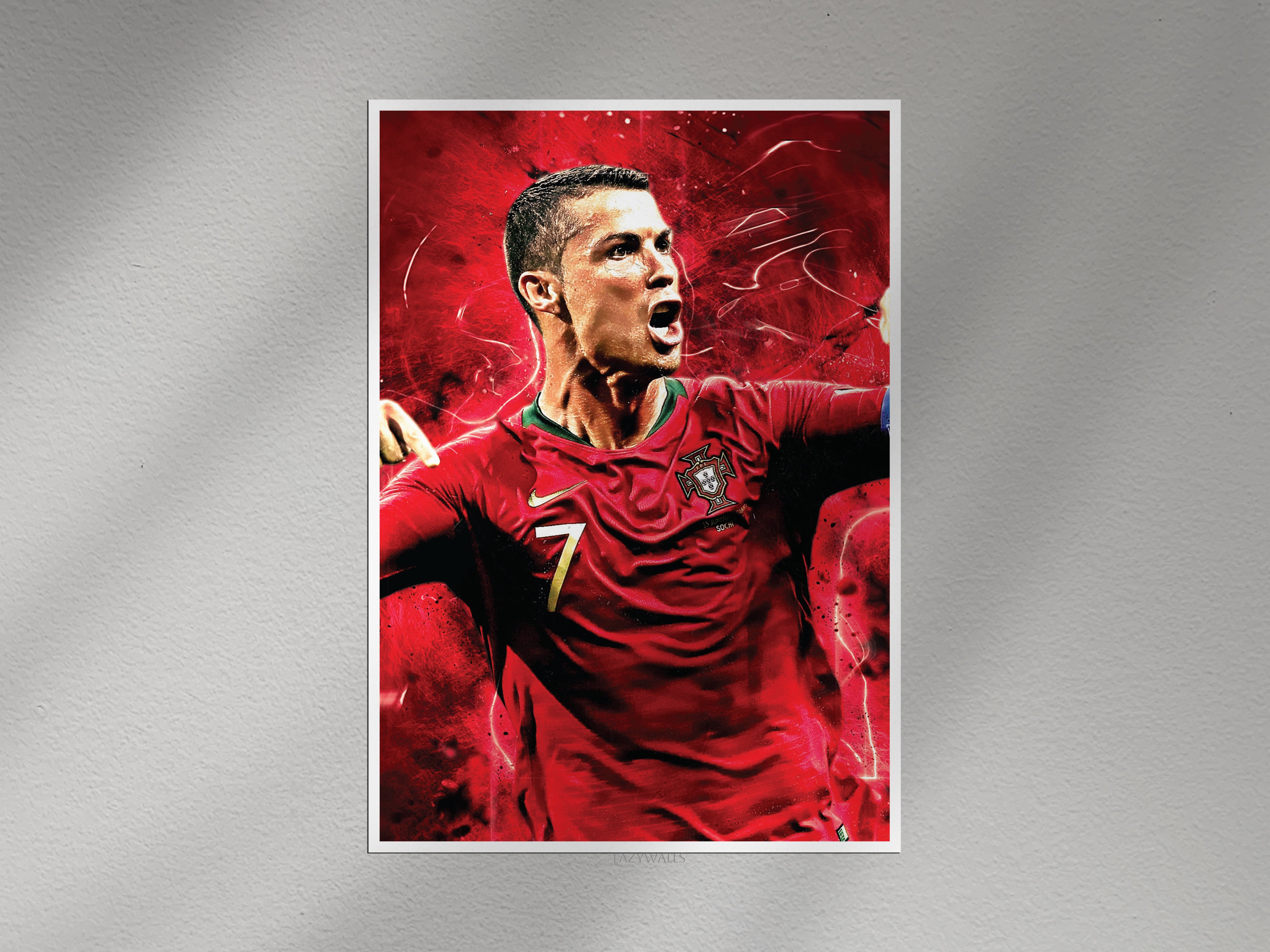 Cristiano Ronaldo Portugal Poster – CR7 Football Wall Art