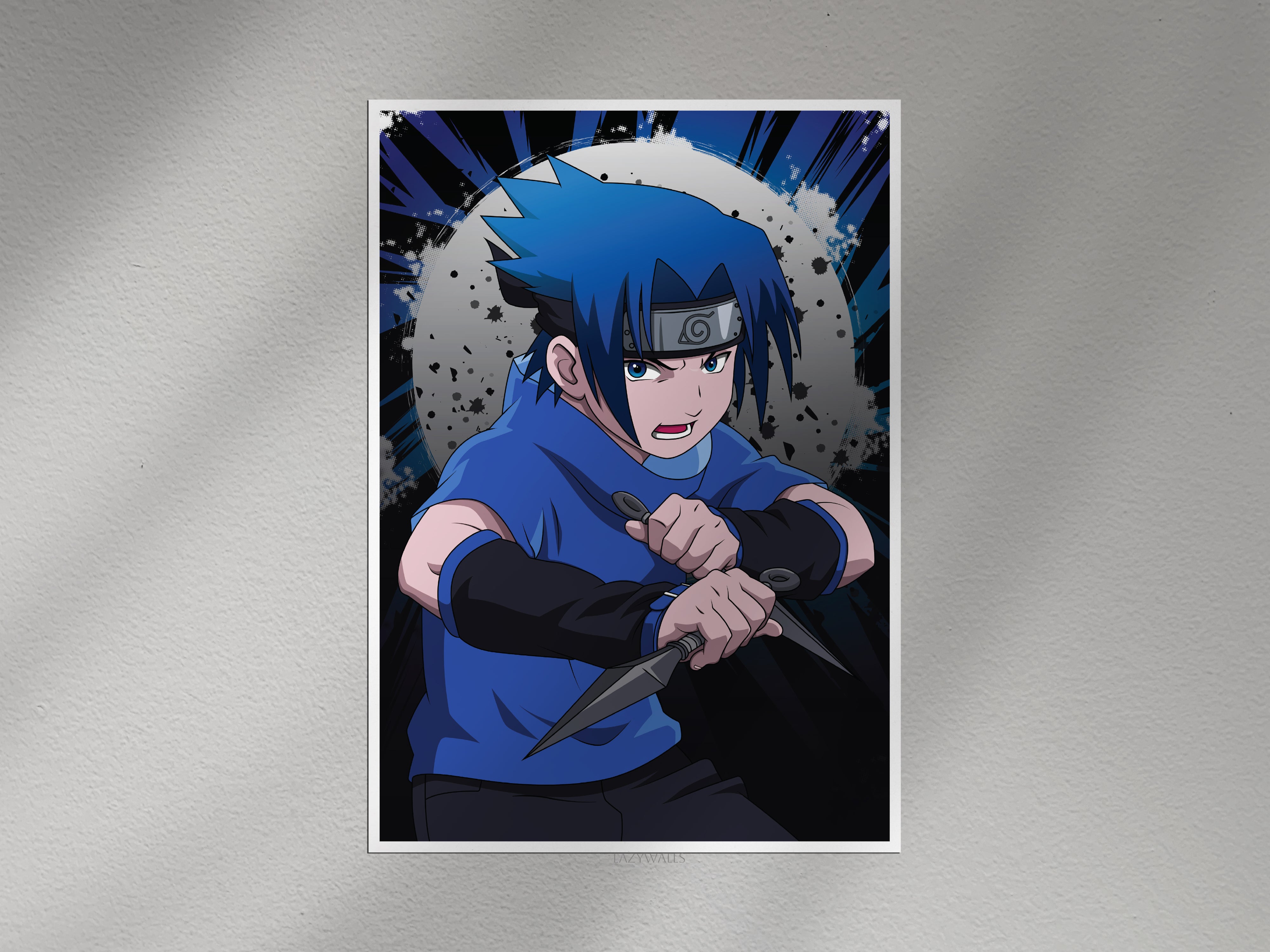 Sasuke Uchiha Anime Poster | Naruto Shippuden Wall Art Decor