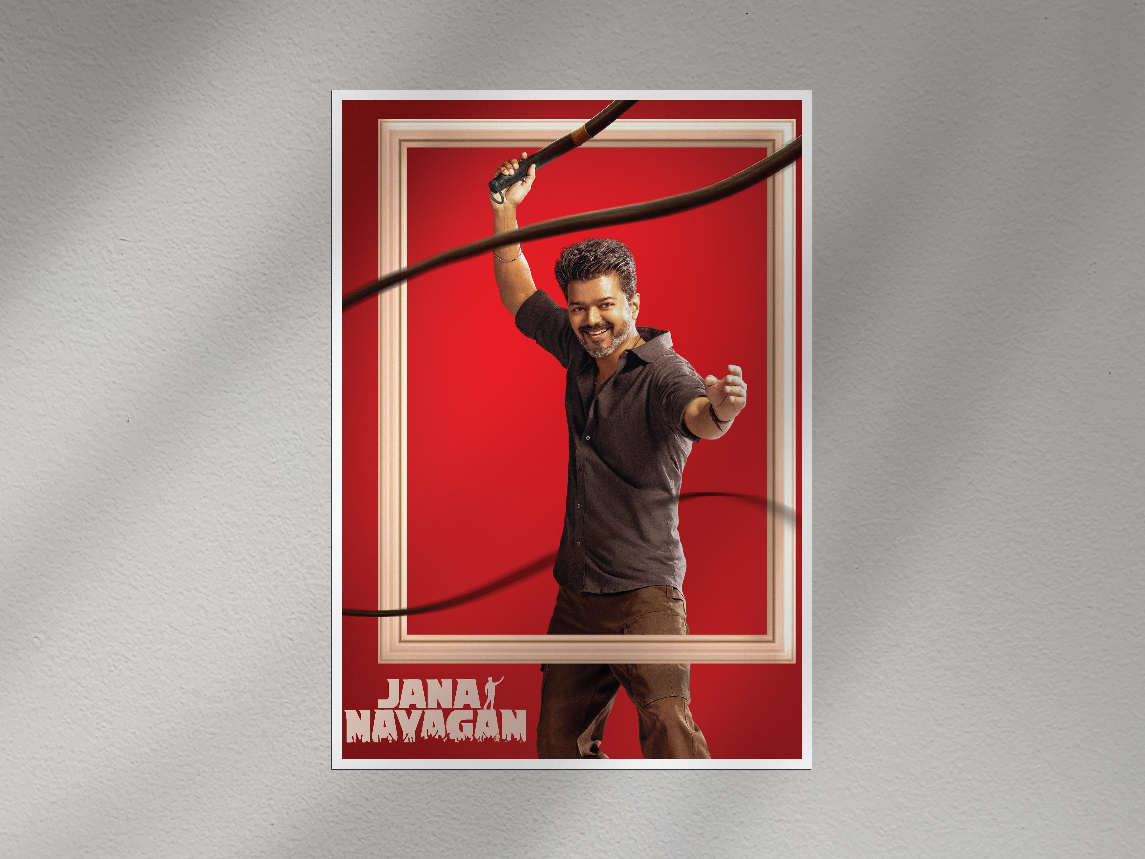 Jana Nayagan Thalapathy Vijay Action Poster – Tamil Movie Art