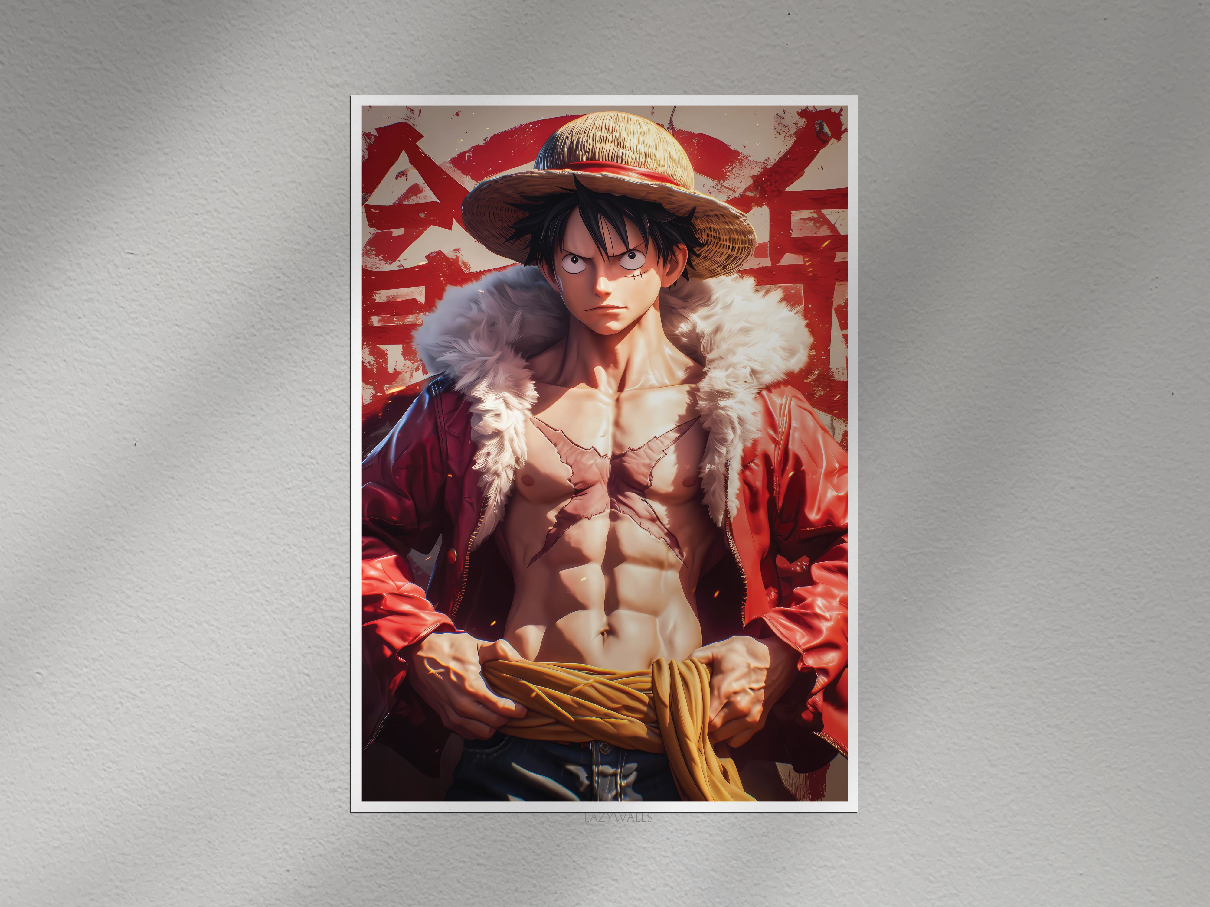 Monkey D. Luffy One Piece Poster | Straw Hat Pirate Anime Wall Art