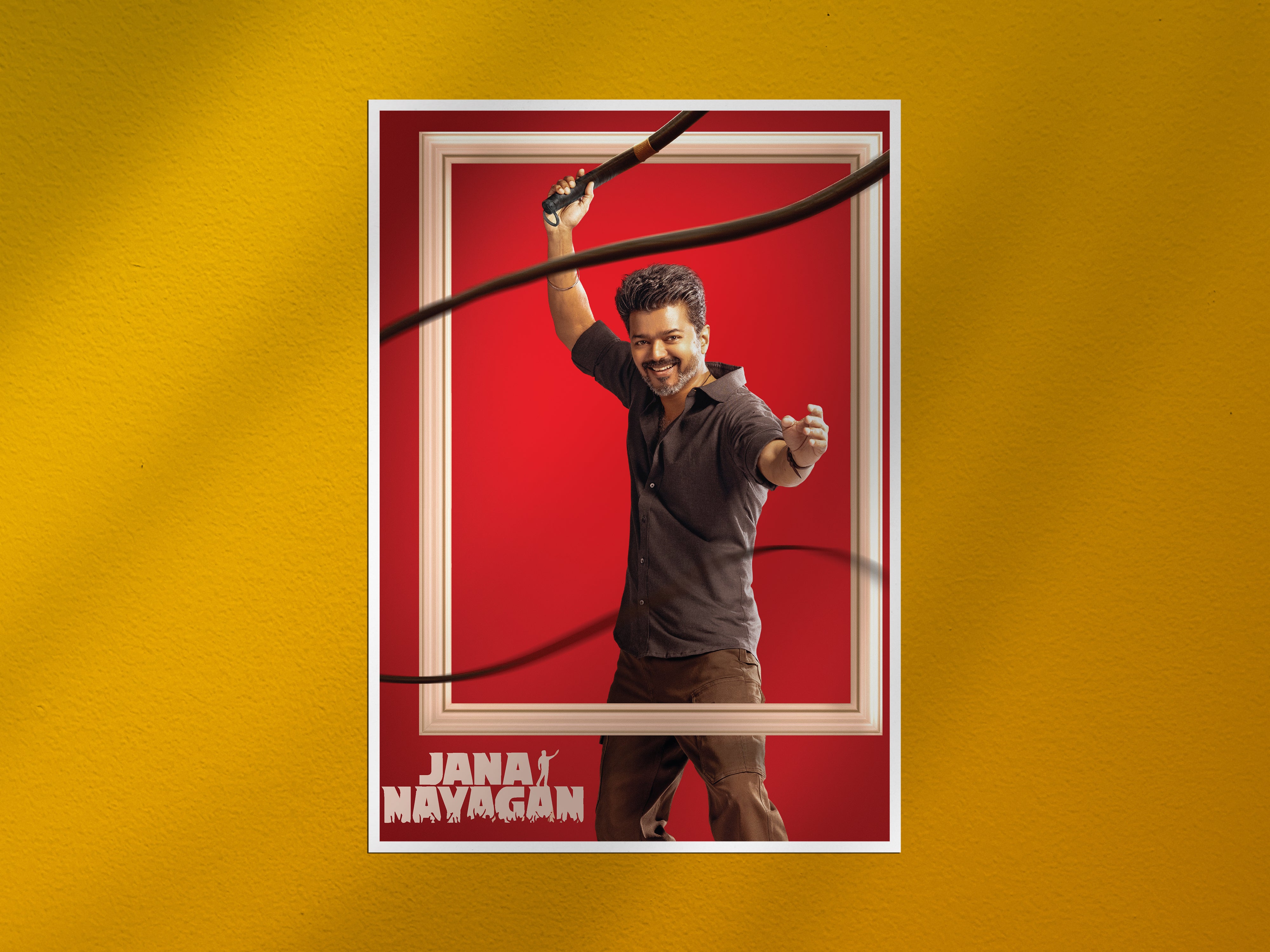 Jana Nayagan Thalapathy Vijay Action Poster – Tamil Movie Art