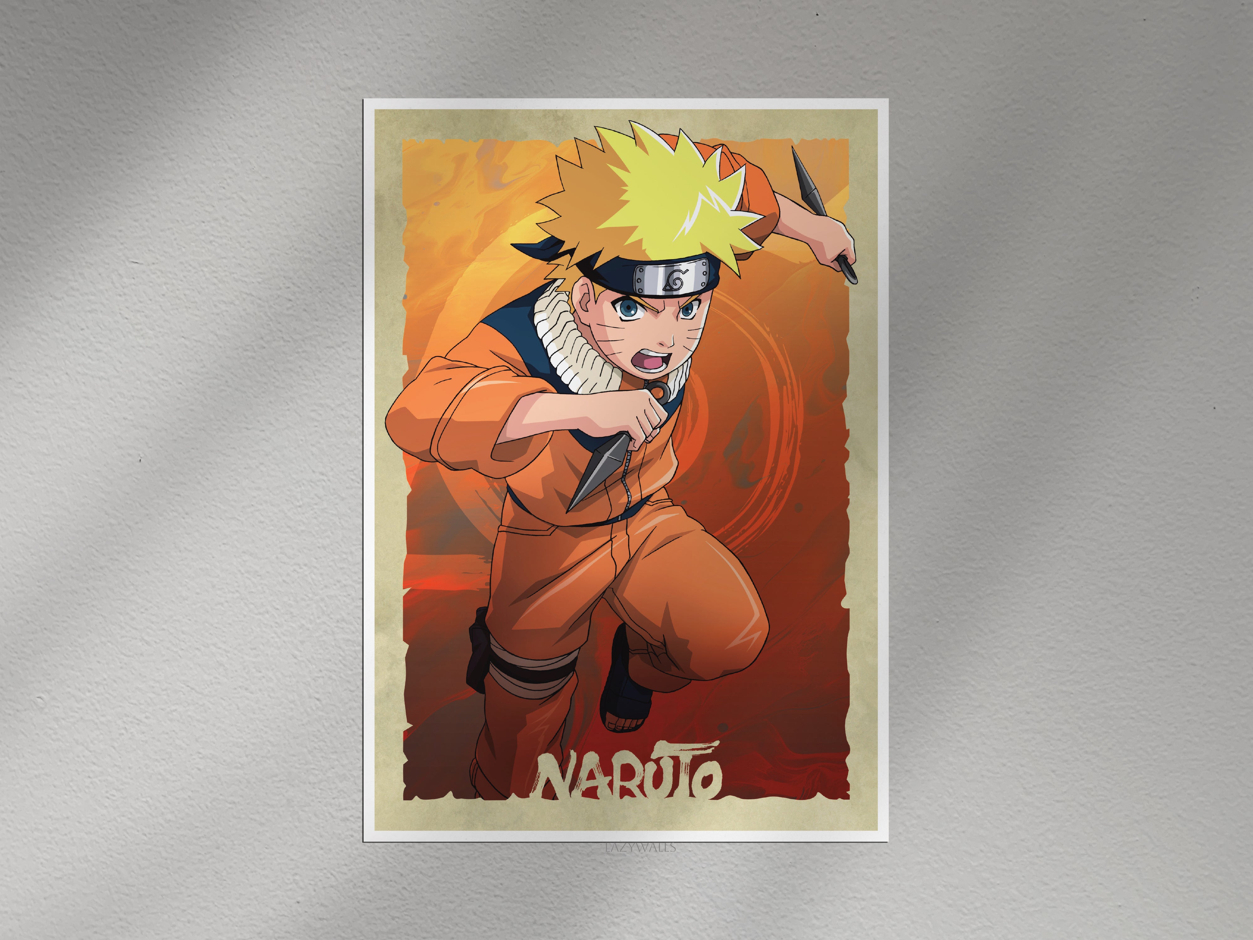 Naruto Poster | Naruto Uzumaki Anime Ninja Wall Art