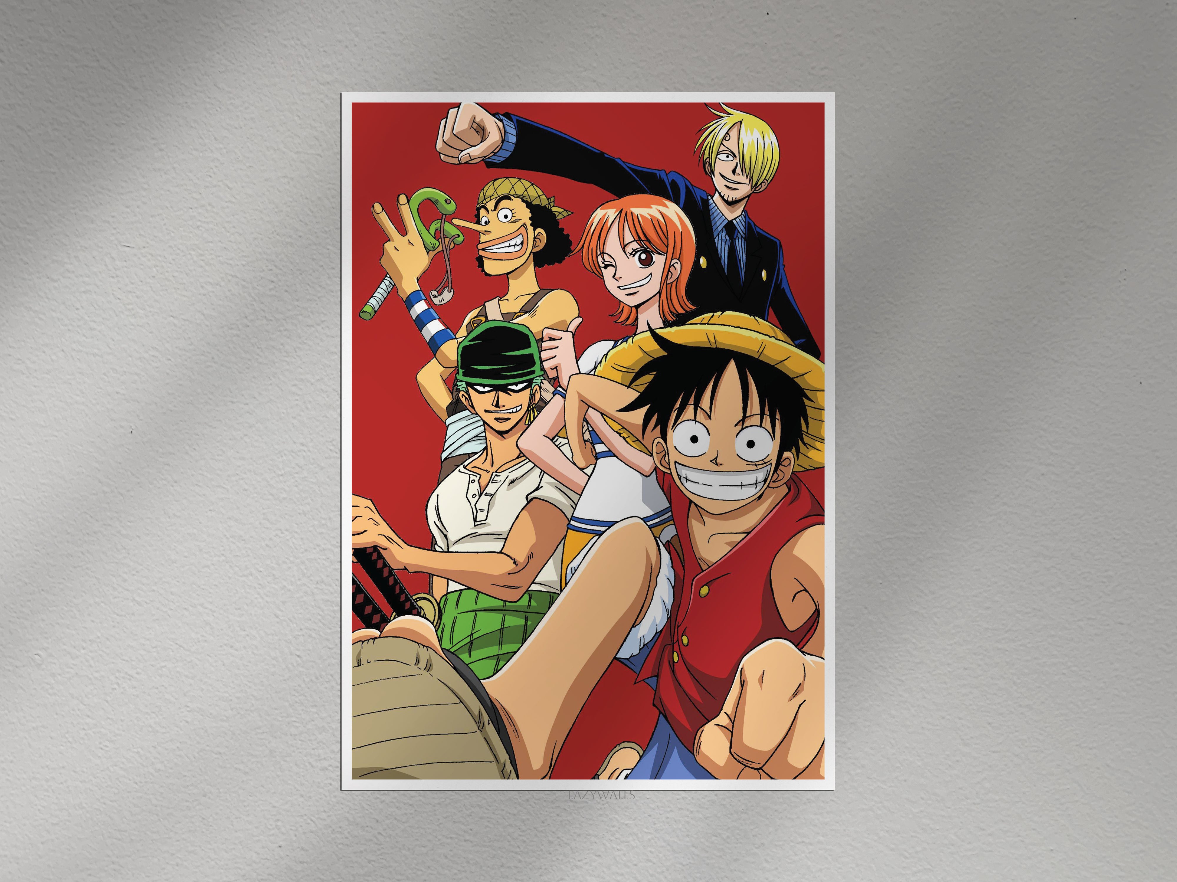 One Piece Straw Hat Pirates Poster | Luffy & Crew Anime Wall Art