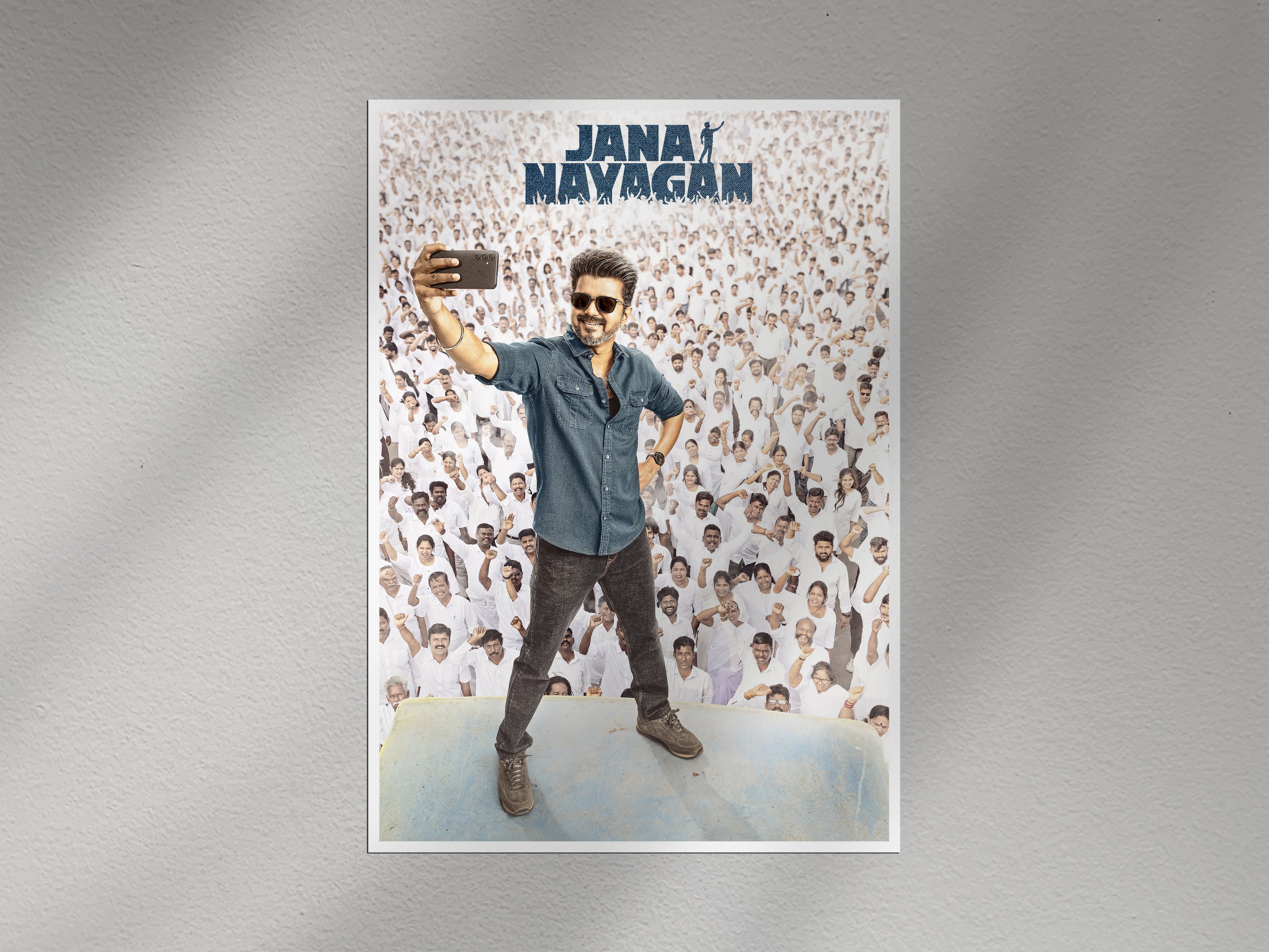 Jana Nayagan Thalapathy Vijay Poster - Official Movie Print