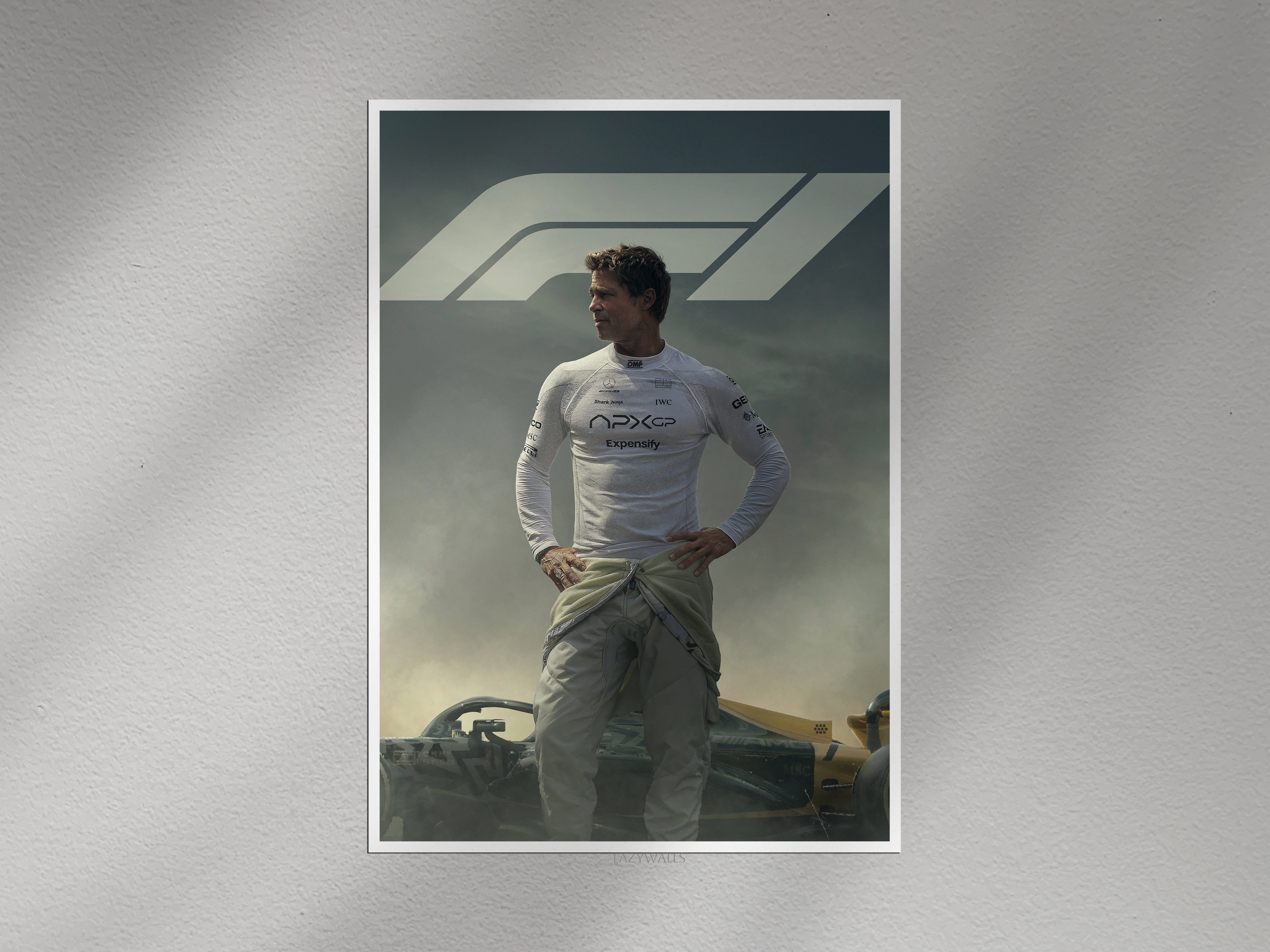 Brad Pitt F1 Movie Wall Poster – Formula 1 Racing Wall Art