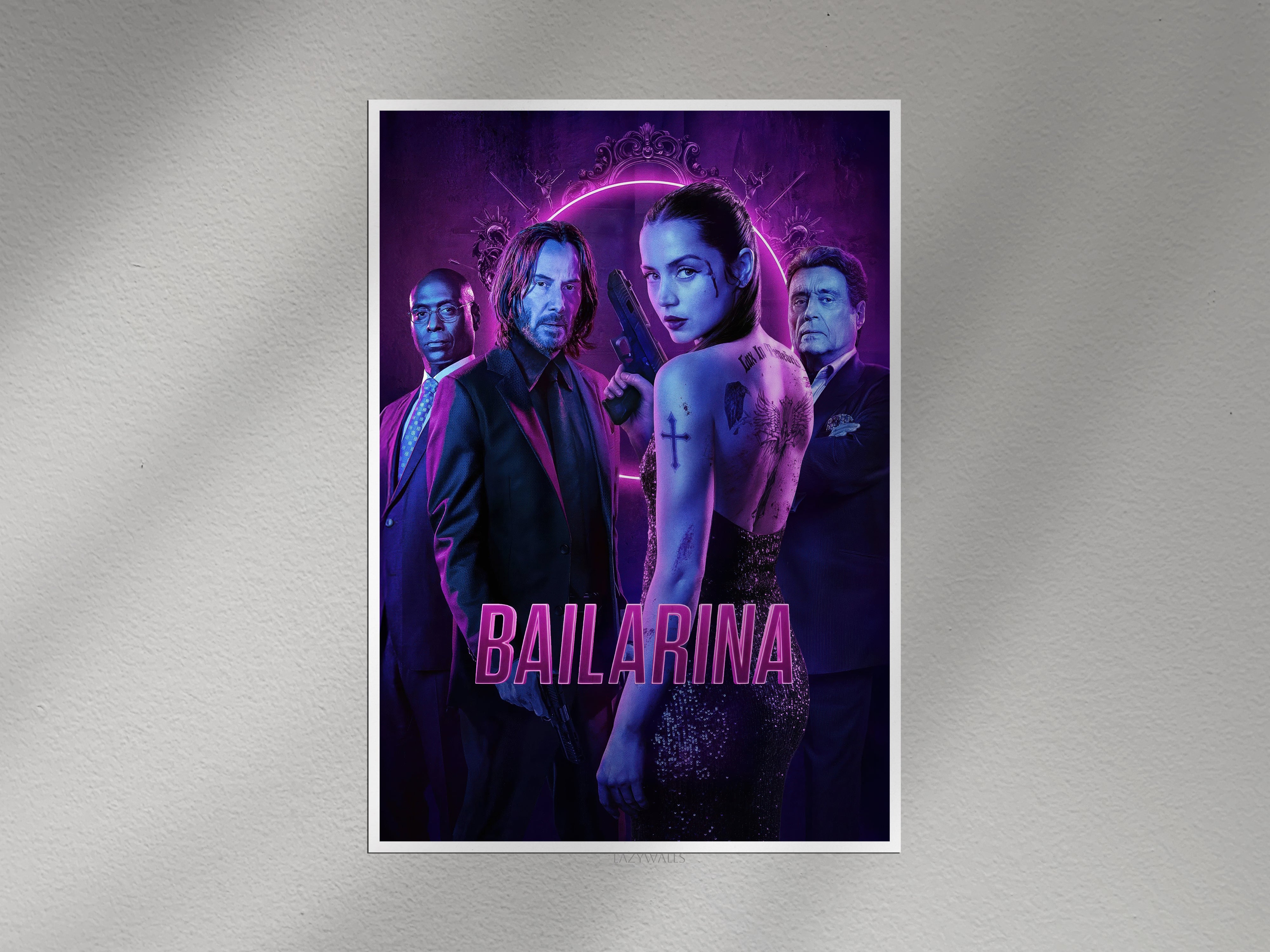 Ballerina Movie Wall Poster – John Wick Universe Film Wall Art