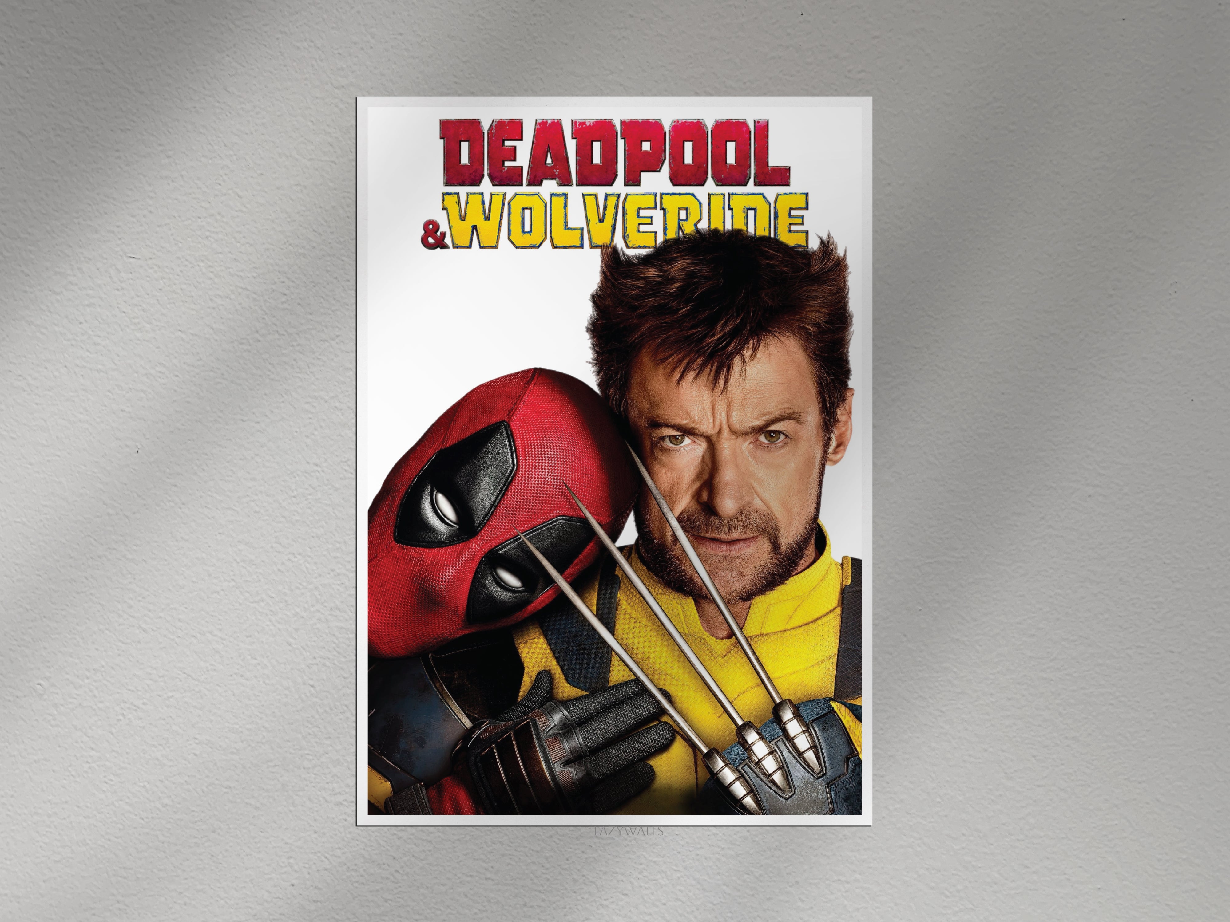 Deadpool & Wolverine Face-Off Marvel Wall Poster | Superhero Movie Wall Art