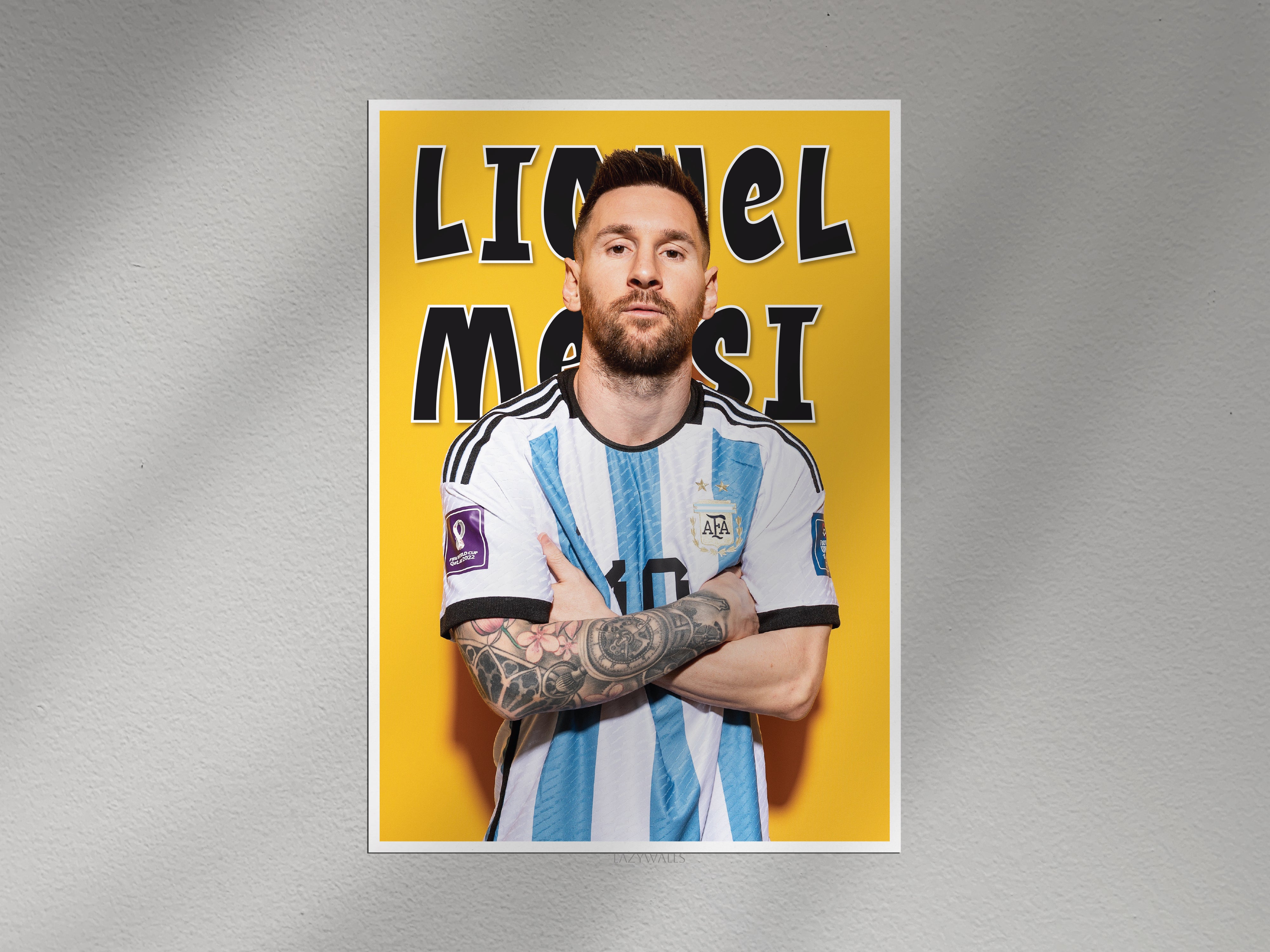 Lionel Messi Argentina Wall Poster | Football Legend Wall Art