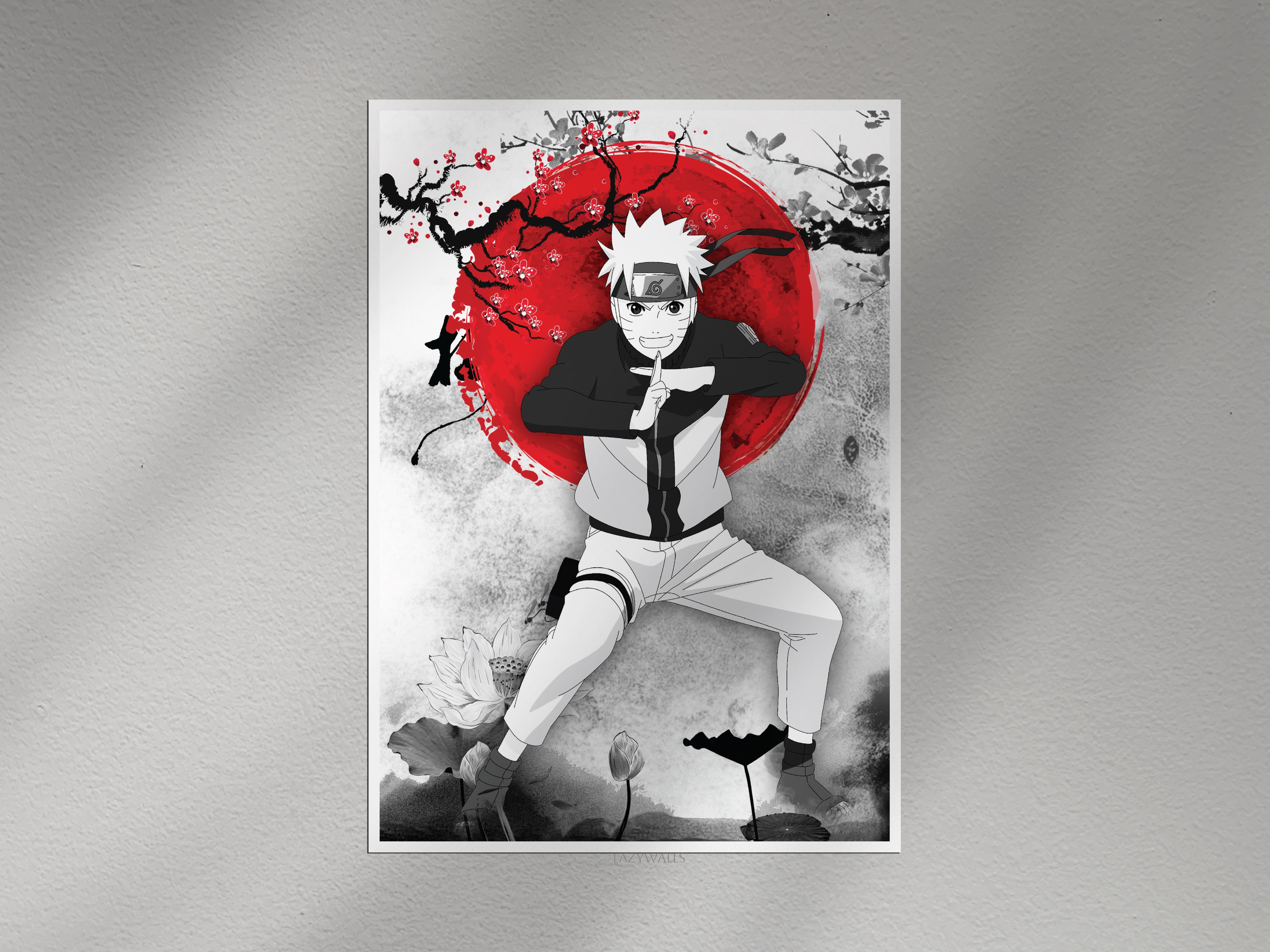Naruto Uzumaki Japanese Art Poster | Naruto Anime Wall Art Decor